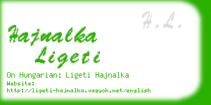 hajnalka ligeti business card